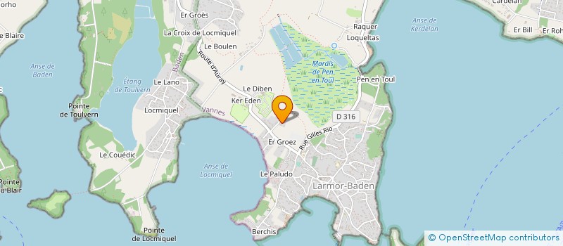 localisation de l'entreprise MADAME JACQUELINE PEDRON  LARMOR-BADEN