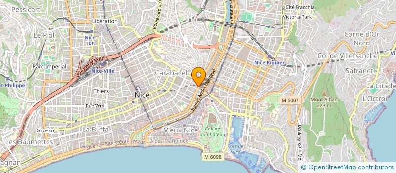 localisation de l'entreprise MADAME JACQUELINE PERRIN à NICE