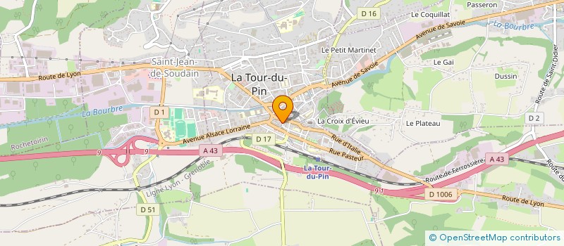 localisation de l'entreprise MADAME JACQUELINE PERRIN à LA TOUR-DU-PIN