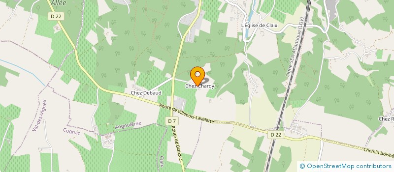 localisation de l'entreprise MADAME JACQUELINE PERROCHEAU  CLAIX