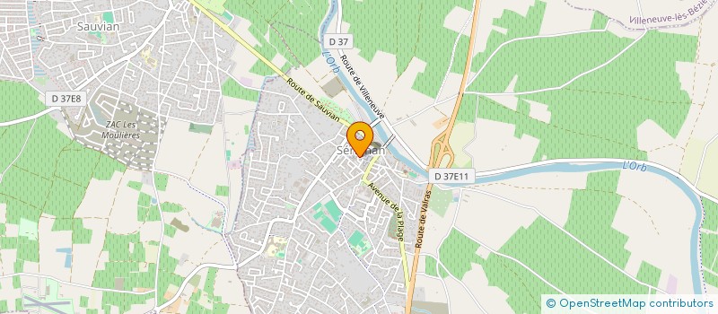 localisation de l'entreprise MADAME JACQUELINE PETAVI  SERIGNAN