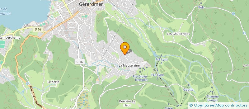 localisation de l'entreprise MADAME JACQUELINE PIERRAT  GERARDMER