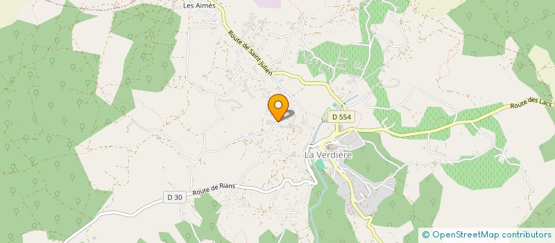 localisation de l'entreprise MADAME JACQUELINE PIEULLE à LA VERDIERE