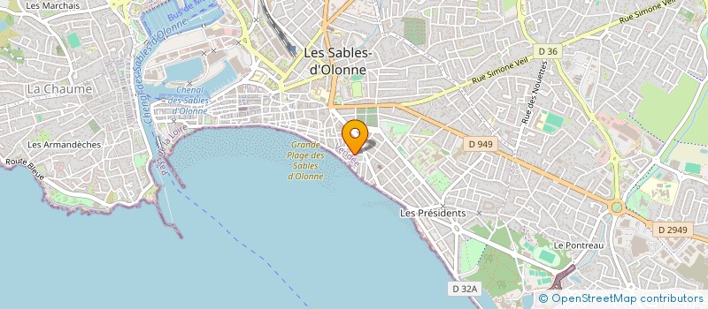 localisation de l'entreprise MADAME JACQUELINE PIZARRO PEREZ à LES SABLES D'OLONNE