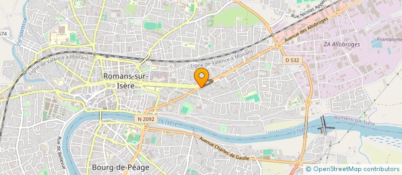 localisation de l'entreprise MADAME JACQUELINE PONZO  ROMANS-SUR-ISERE