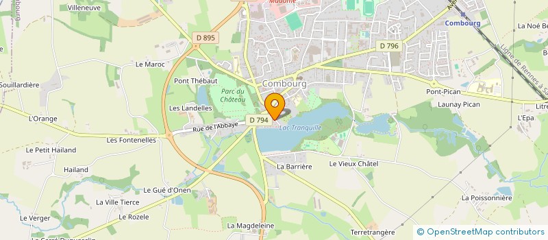 localisation de l'entreprise MADAME JACQUELINE POREE  COMBOURG