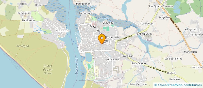 localisation de l'entreprise MADAME JACQUELINE PRIGENT  ETEL