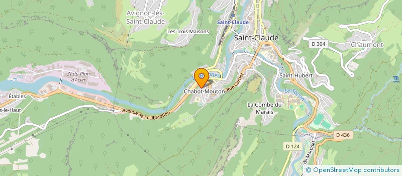 localisation de l'entreprise MADAME JACQUELINE QUINET à SAINT-CLAUDE