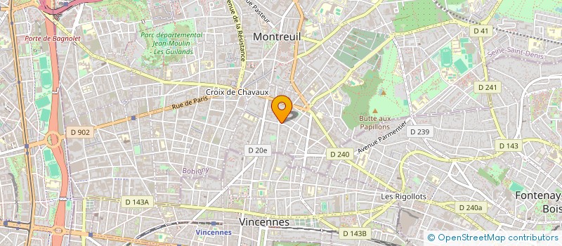 localisation de l'entreprise MADAME JACQUELINE RAFFIN à MONTREUIL