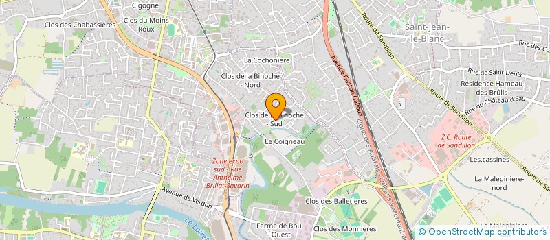 localisation de l'entreprise MADAME JACQUELINE RAVENEAU  ORLEANS