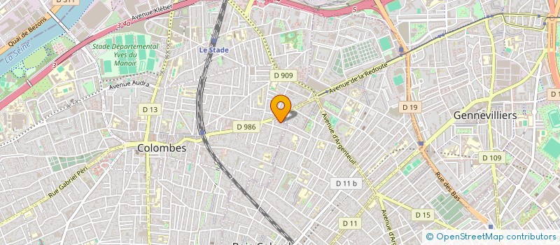 localisation de l'entreprise MADAME JACQUELINE RAYMOND à COLOMBES