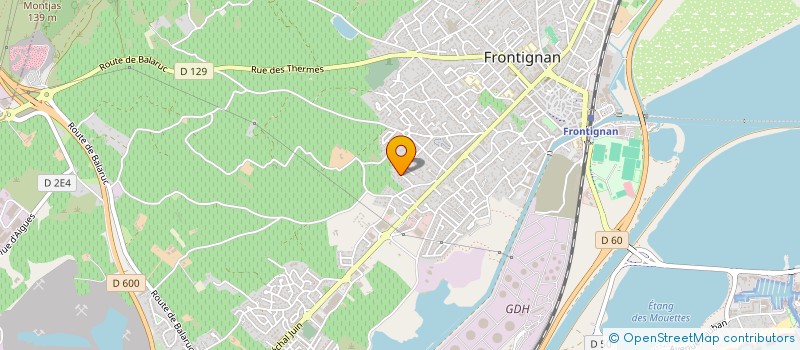 localisation de l'entreprise MADAME JACQUELINE RECOULY à FRONTIGNAN