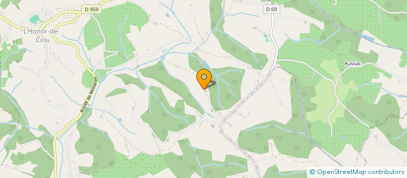 localisation de l'entreprise MADAME JACQUELINE RESSEYRE-MOULIS  L'HONOR-DE-COS