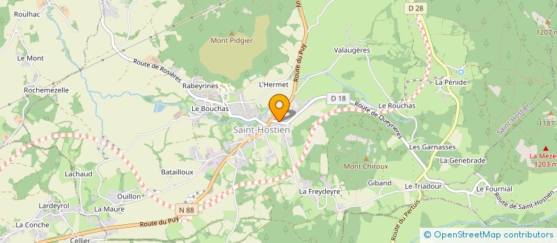 localisation de l'entreprise MADAME JACQUELINE REYMOND  SAINT-HOSTIEN