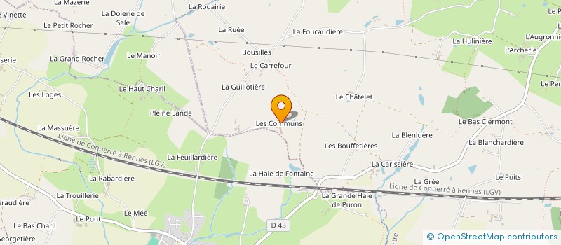 localisation de l'entreprise MADAME JACQUELINE RONCERAY à LE PERTRE