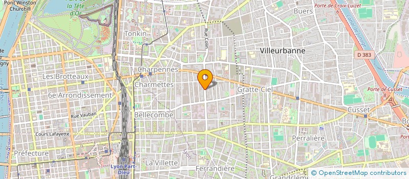 localisation de l'entreprise MADAME JACQUELINE ROUCOU  VILLEURBANNE