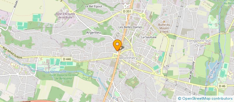 localisation de l'entreprise MADAME JACQUELINE ROUX  MONTLHERY