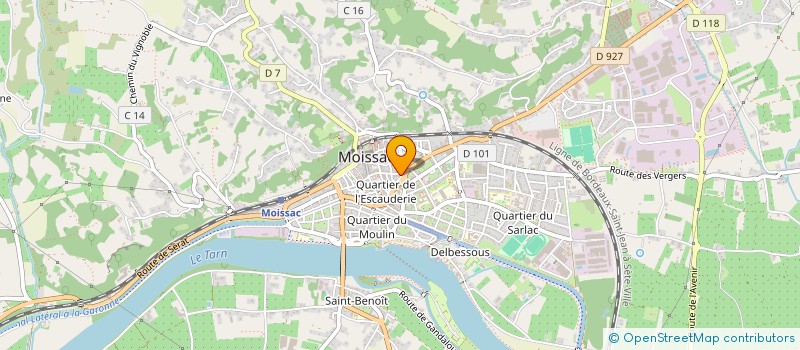 localisation de l'entreprise MADAME JACQUELINE ROUX  MOISSAC