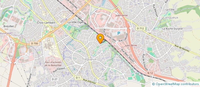 localisation de l'entreprise MADAME JACQUELINE TALBOURDET  TREGUEUX