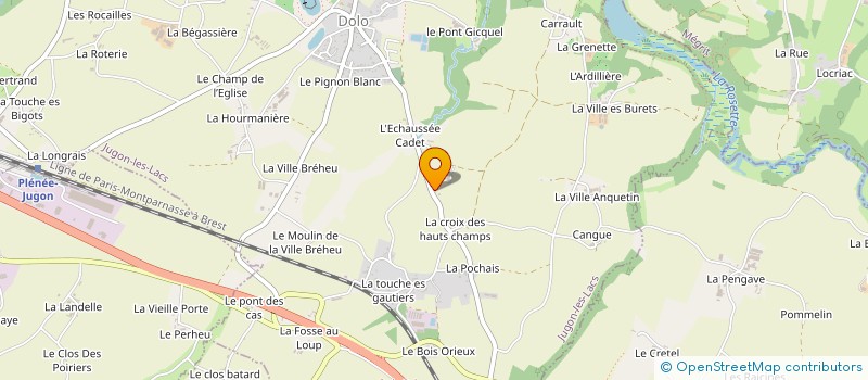 localisation de l'entreprise MADAME JACQUELINE TANVE  JUGON-LES-LACS