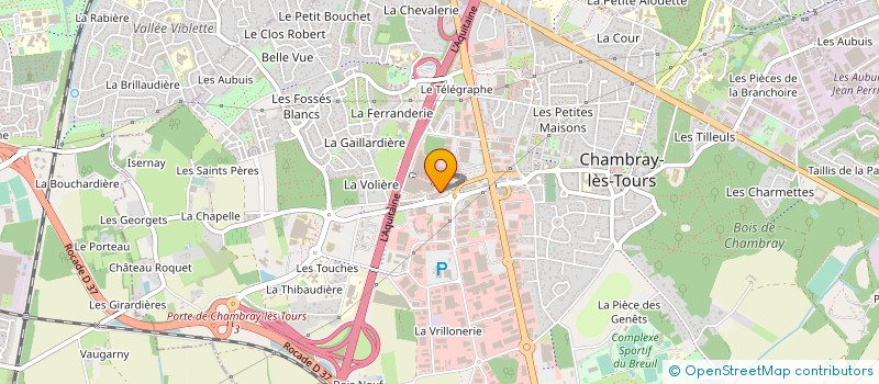 localisation de l'entreprise MADAME JACQUELINE THIBAULT  CHAMBRAY LES TOURS