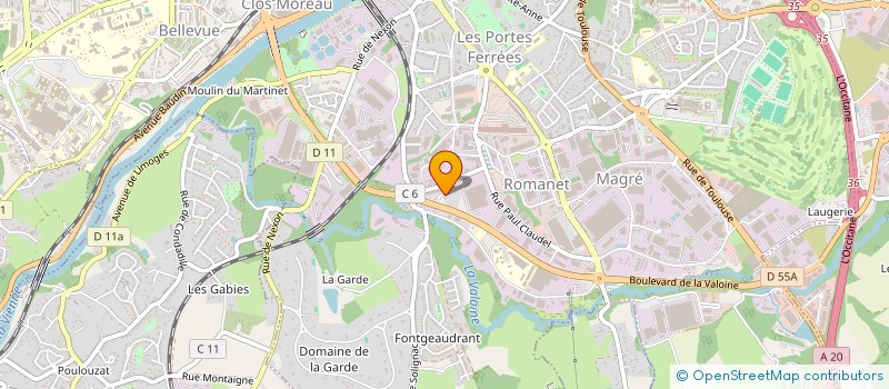 localisation de l'entreprise MADAME JACQUELINE VALADE à LIMOGES