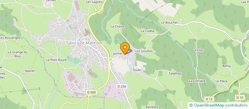 localisation de l'entreprise MADAME JACQUELINE VIALLETON  SAINT-JUST-MALMONT