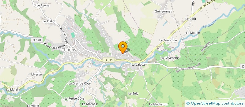 localisation de l'entreprise MADAME JACQUELINE VILLE  THURINS