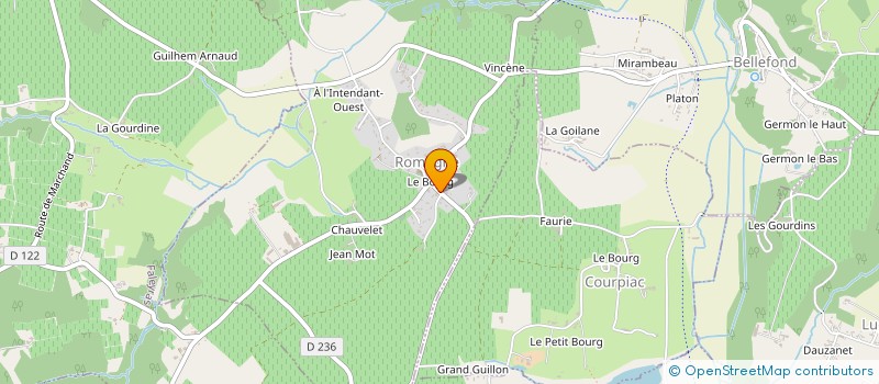 localisation de l'entreprise MADAME JACQUELINE VINCENDEAU  ROMAGNE