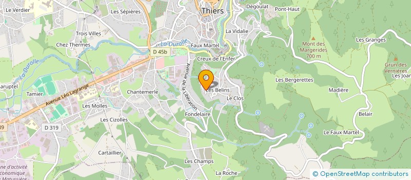 localisation de l'entreprise MADAME JACQUELINE VOISSIER  THIERS