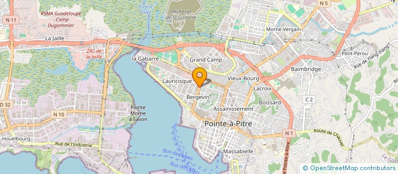 localisation de l'entreprise MADAME JACQUELINE WILLIAMS  POINTE-A-PITRE