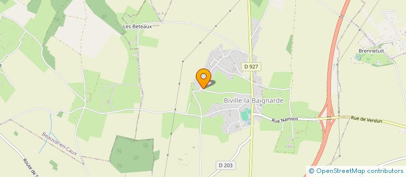 localisation de l'entreprise MADAME JACQUELYNE ROGER  BIVILLE-LA-BAIGNARDE