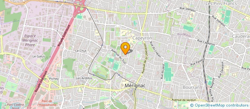 localisation de l'entreprise MADAME JADE BOURDIN GUEDET MANZELA  MERIGNAC