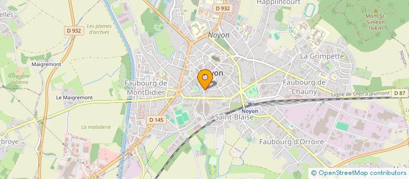 localisation de l'entreprise MADAME JALANE YHUEL à NOYON