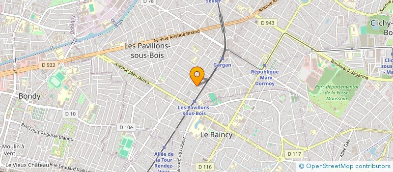 localisation de l'entreprise MADAME JAMILA BOUSSER  LES PAVILLONS-SOUS-BOIS