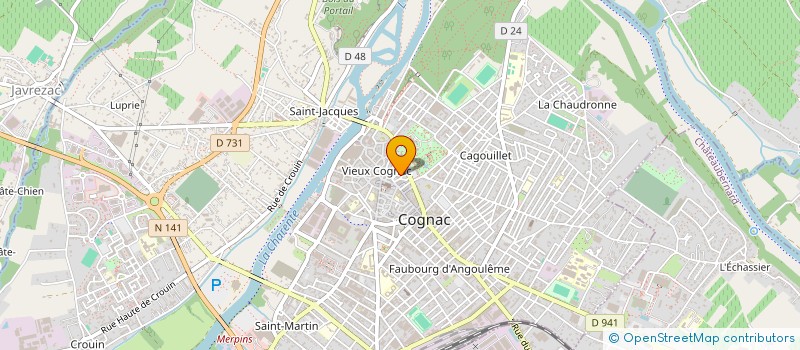 localisation de l'entreprise MADAME JANE BENSON à COGNAC