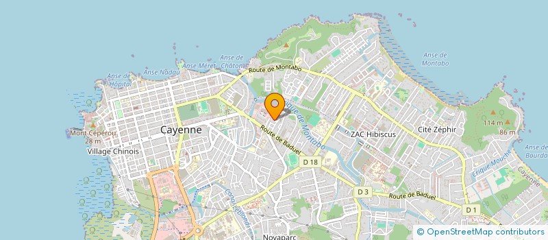 localisation de l'entreprise MADAME JANE BENTES PEIREIRA  CAYENNE