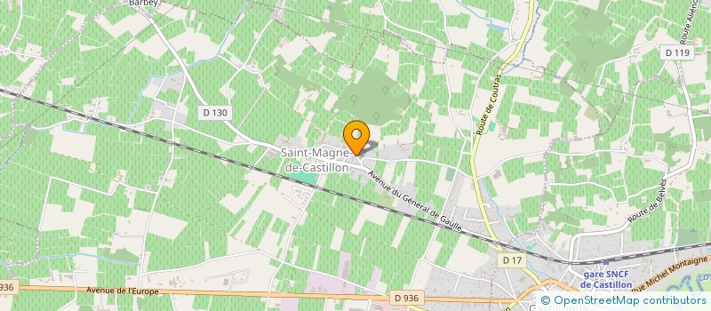 localisation de l'entreprise MADAME JANE BRUN  SAINT-MAGNE-DE-CASTILLON