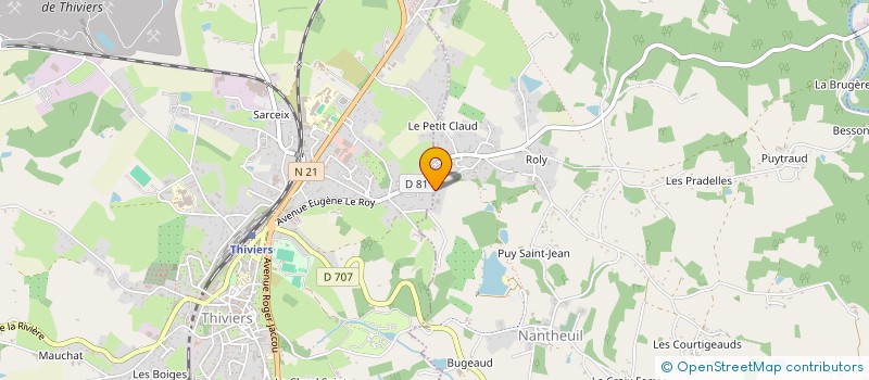 localisation de l'entreprise MADAME JANE COUSIN  THIVIERS