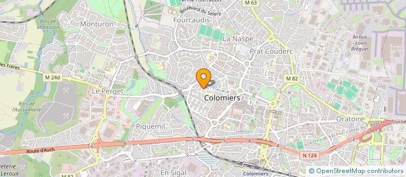 localisation de l'entreprise MADAME JANE-LISE PITEU à COLOMIERS