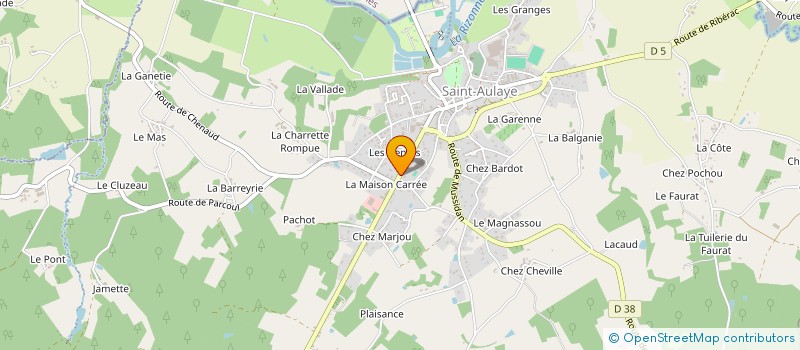 localisation de l'entreprise MADAME JANE VAN DE BAN  SAINT AULAYE-PUYMANGOU