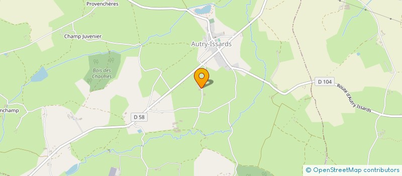 localisation de l'entreprise MADAME JANICK DELMARES  AUTRY-ISSARDS