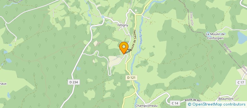 localisation de l'entreprise MADAME JANICK SANSON à ALLIGNY-EN-MORVAN