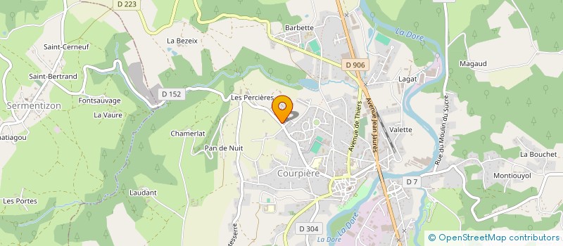 localisation de l'entreprise MADAME JANIE PERROUD à COURPIERE