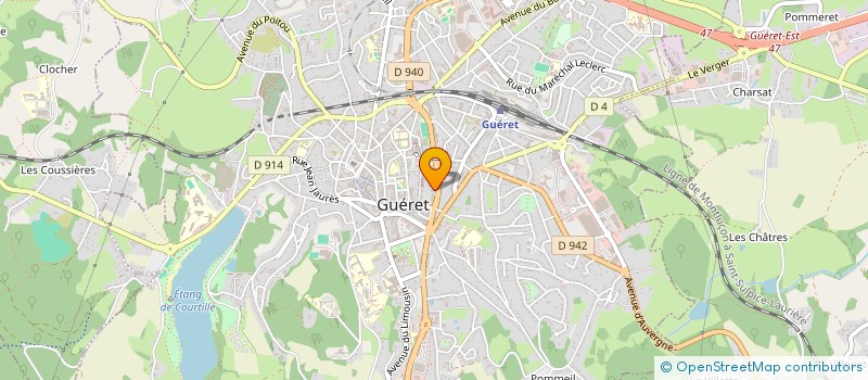 localisation de l'entreprise MADAME JANINE BECHADE à GUERET