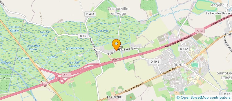 localisation de l'entreprise MADAME JANINE BOUTEILLER à CRICQUEVILLE-EN-AUGE