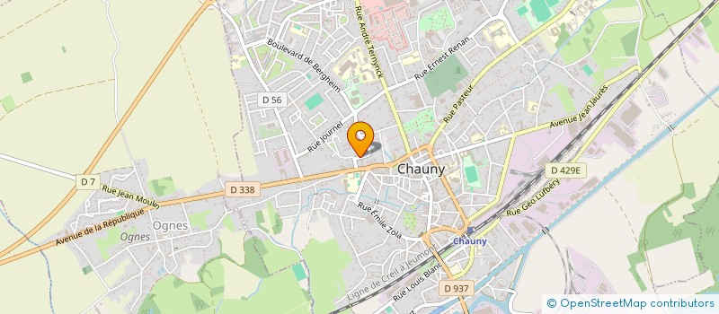 localisation de l'entreprise MADAME JANINE BRUGNON à CHAUNY