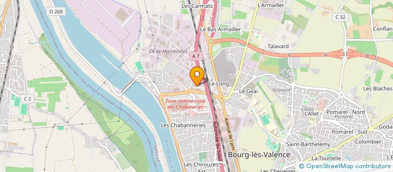 localisation de l'entreprise MADAME JANINE CASSORLA  BOURG-LES-VALENCE