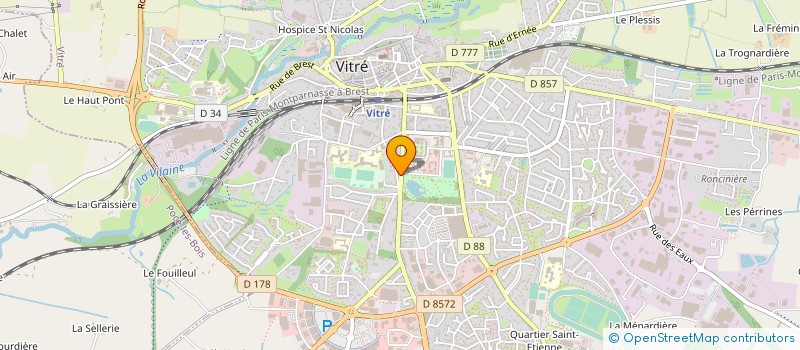 localisation de l'entreprise MADAME JANINE CHAUCHIS  VITRE