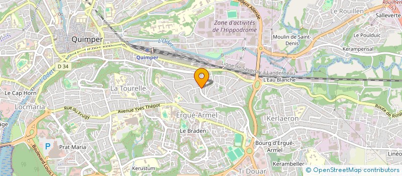 localisation de l'entreprise MADAME JANINE DEZARNAUD  QUIMPER